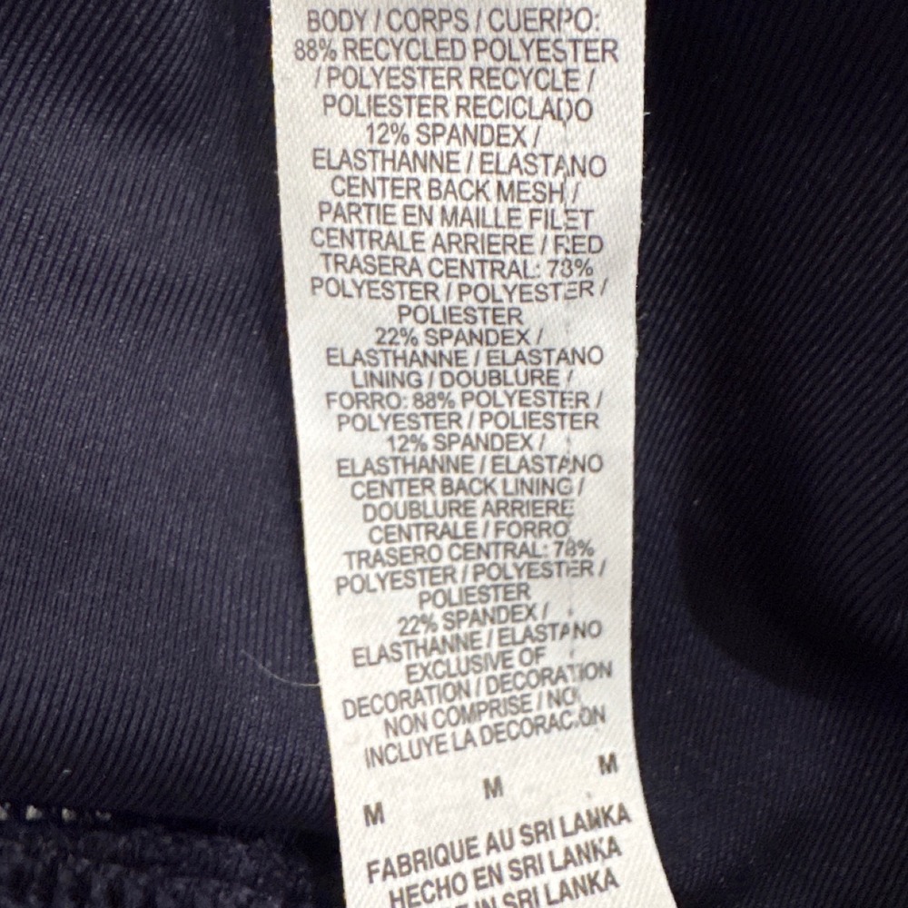 Nike Dri Fit Sports Bra Navy Blue‎ Just Do It Racerback Medium - Picture 3 of 4